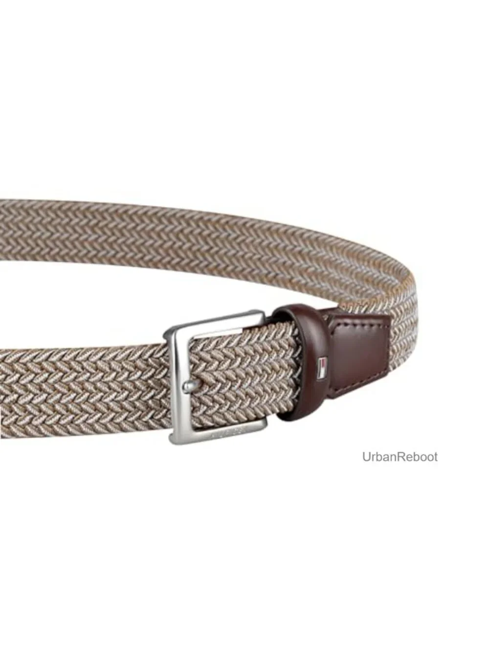 Fabric Web Belt Fully Adjustable Casual Leather Trim Stretch